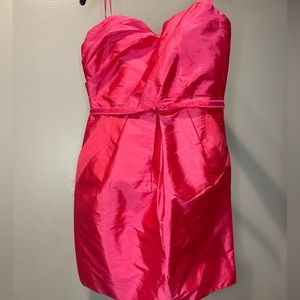 AQUA Strapless Hot Pink Short Dress